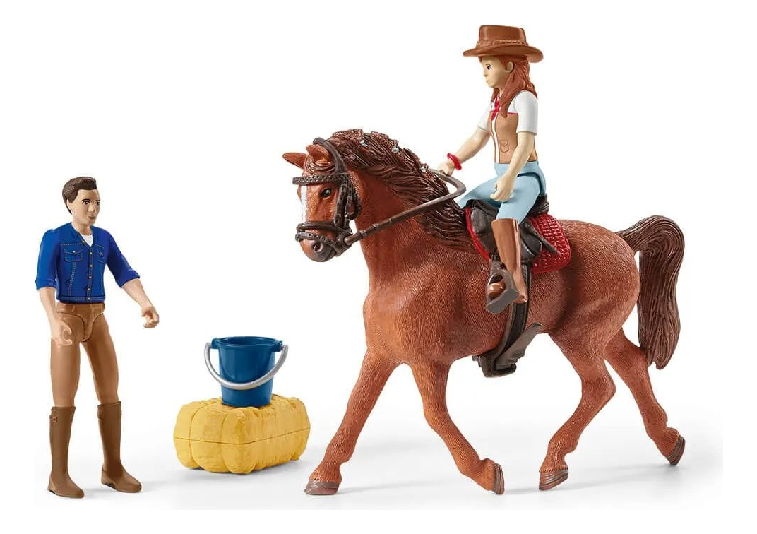 Aventuras Caballo Coche Remolque Schleich Niños Divierte Tx