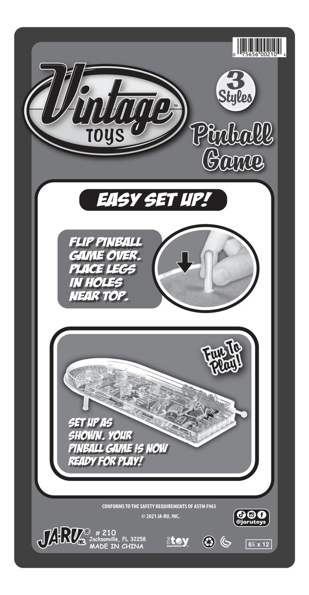 Pinball Vintage Arcade Flipper Ja-ru De Bolsillo Juego Trex
