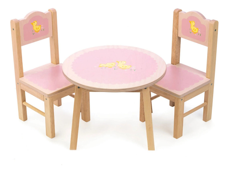 Mesa Silla Dulzura Tender Leaf Infancia Juego Madera Niño Tx