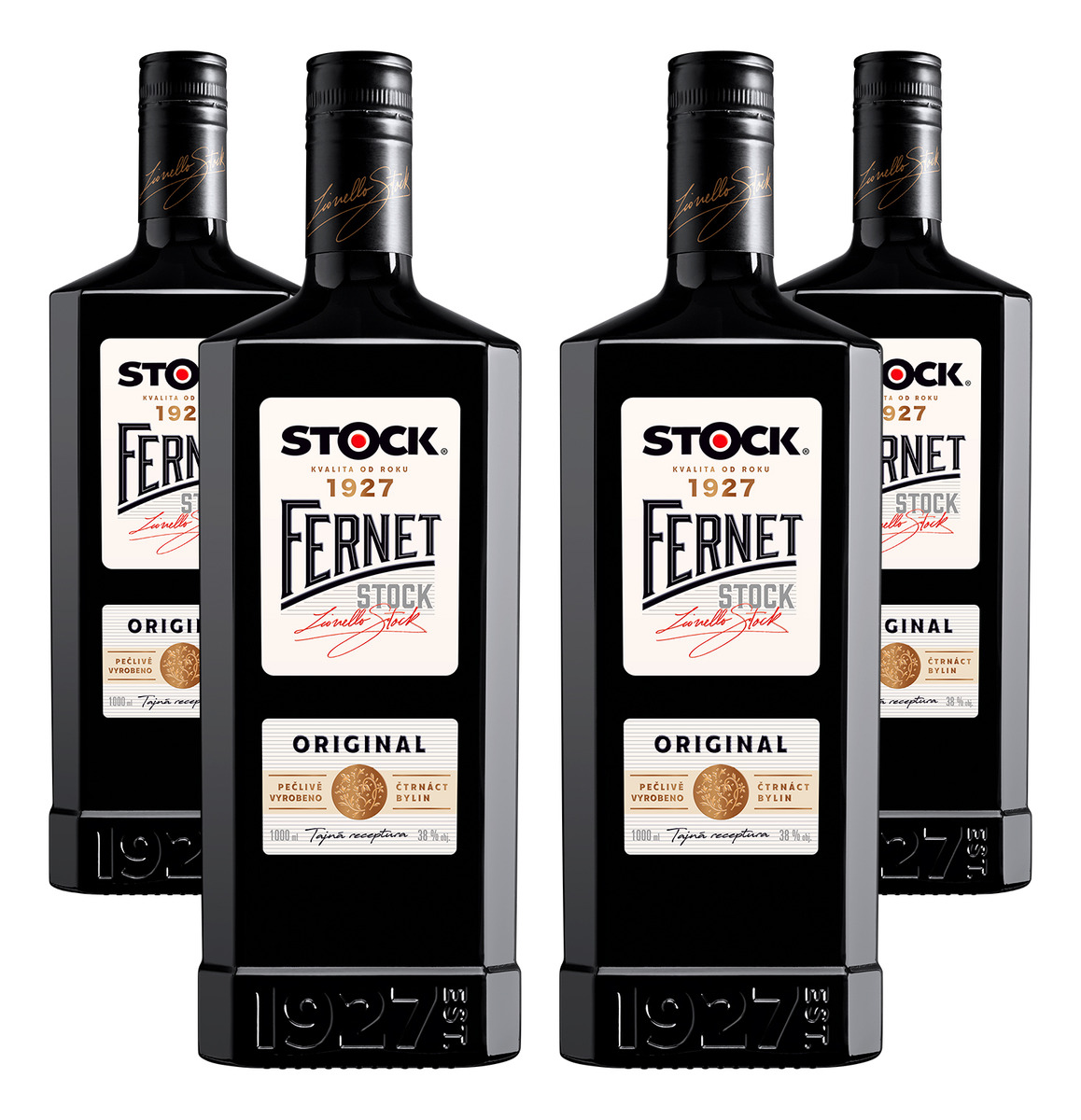 Fernet Stock X4 Botellas 1l Pack Promo Bebida Alcohol Trex