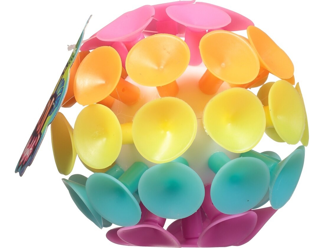 Juguete Pelota Con Sopapas Succion Colores Luces Led Jaru Tx