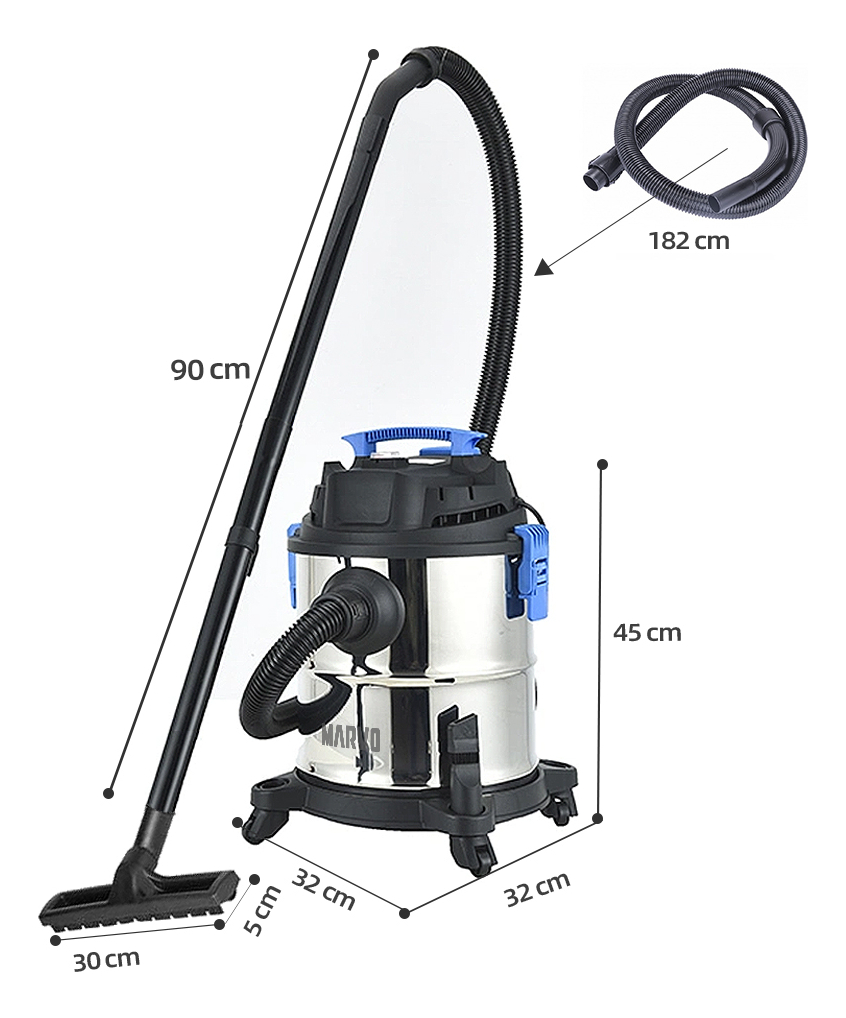 Aspiradora Industrial 2 En 1 Marvo 20l Sopladora 1800w Tx