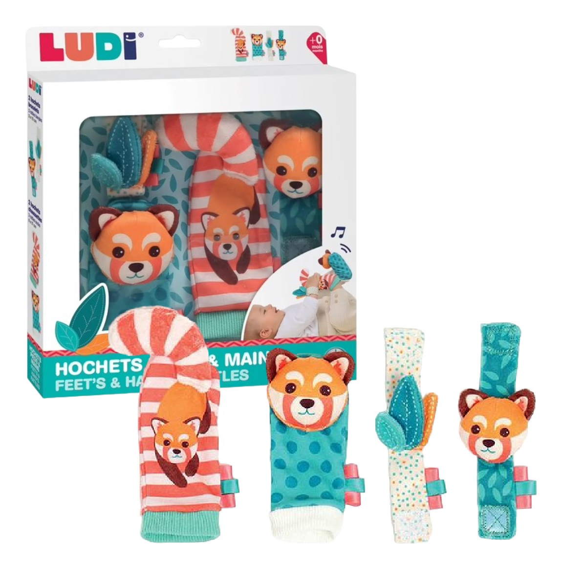 Sonajero Pies Y Manos Ludi Experiencia Sensorial Para Bebe