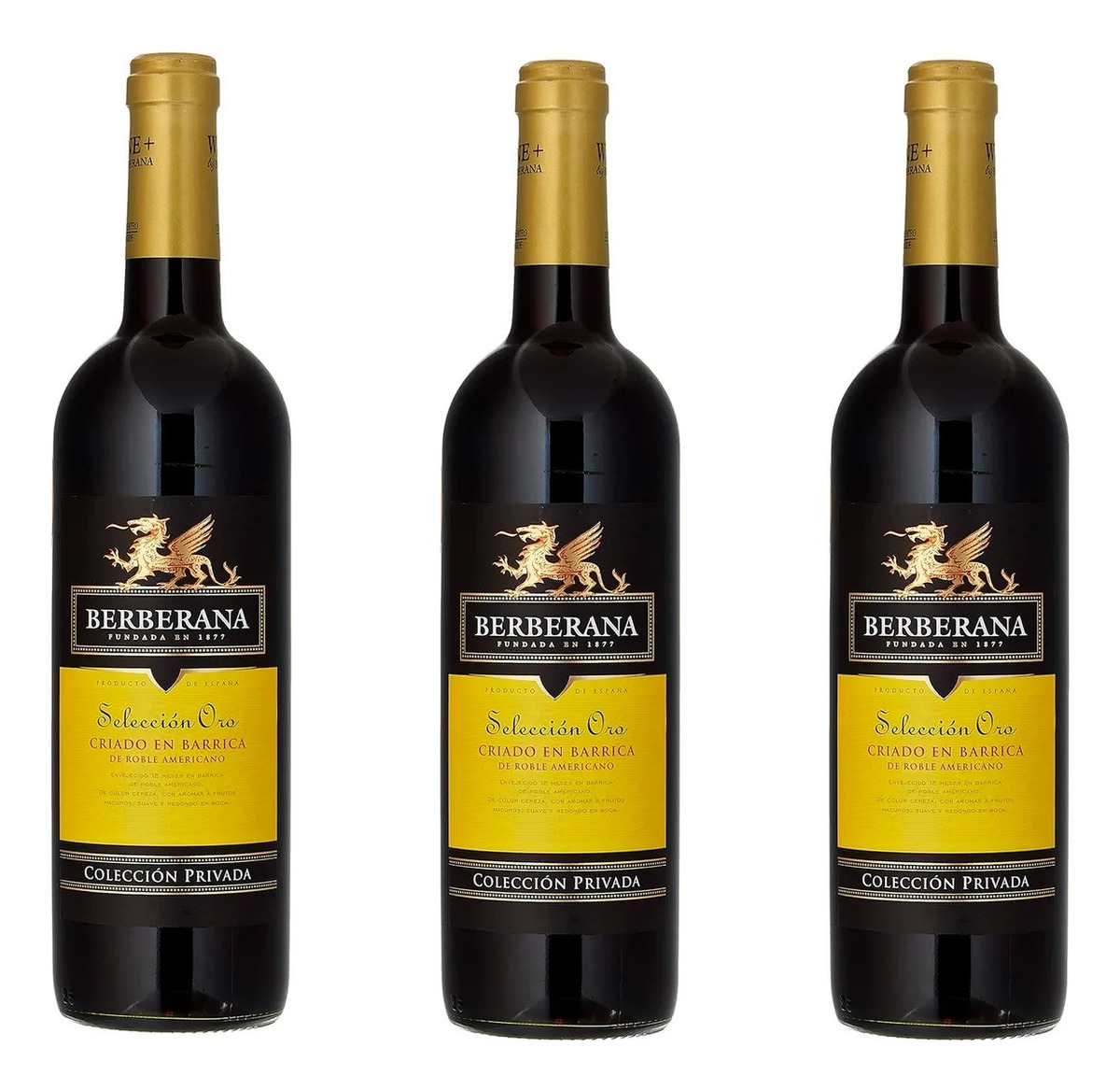 Vino X3 Selección Oro Tinto Berberana Botella 750 Ml Calidad
