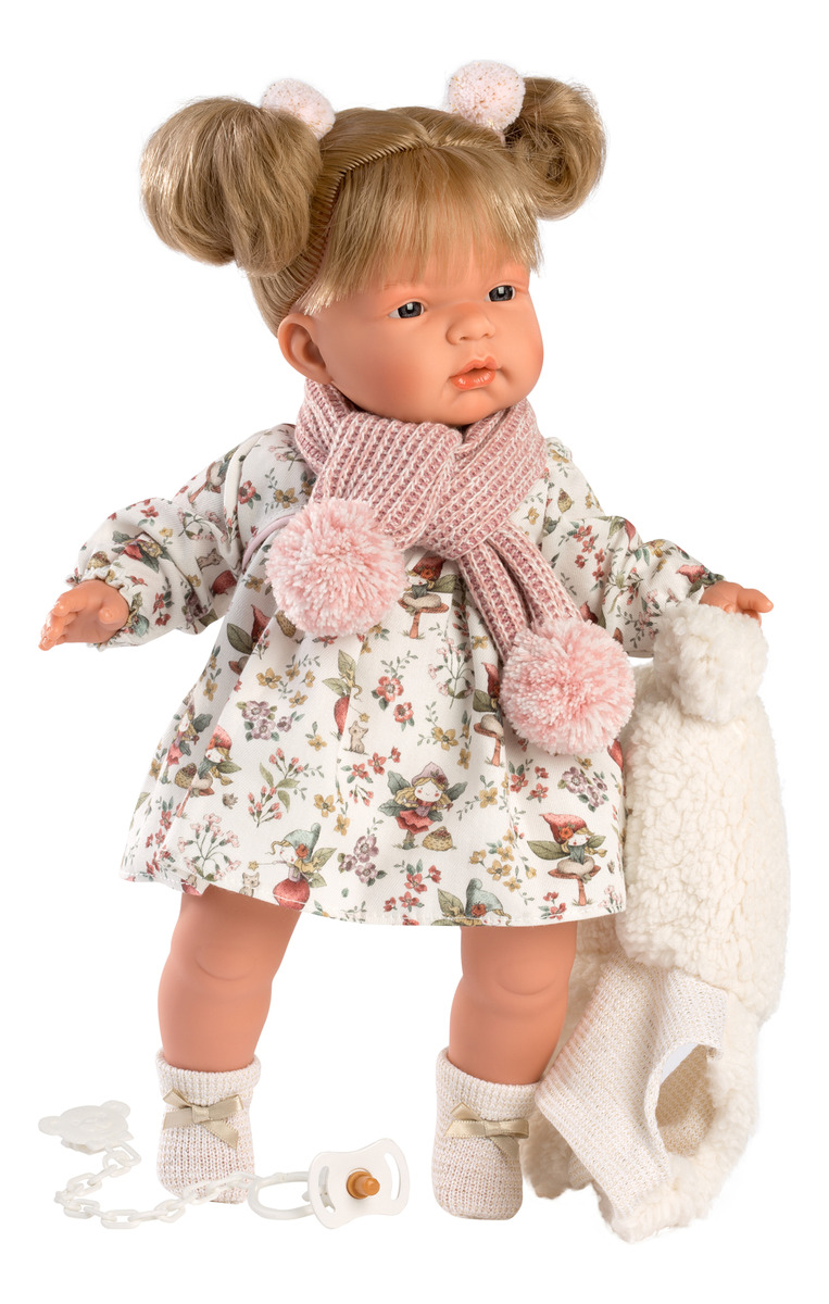 Muñeca Joelle Llorona Bebe Llorens 38cm Vestido Niña Trex