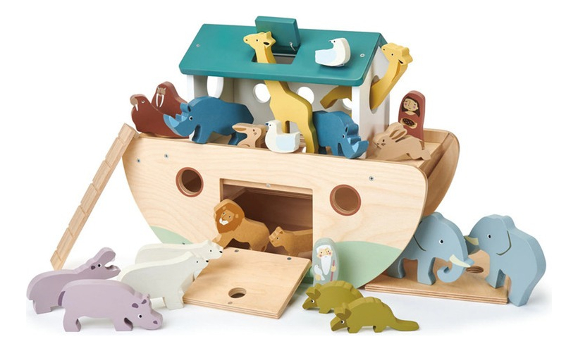 Juguete Tender Leaf Toys Arca De Noe De Madera Niños Trex