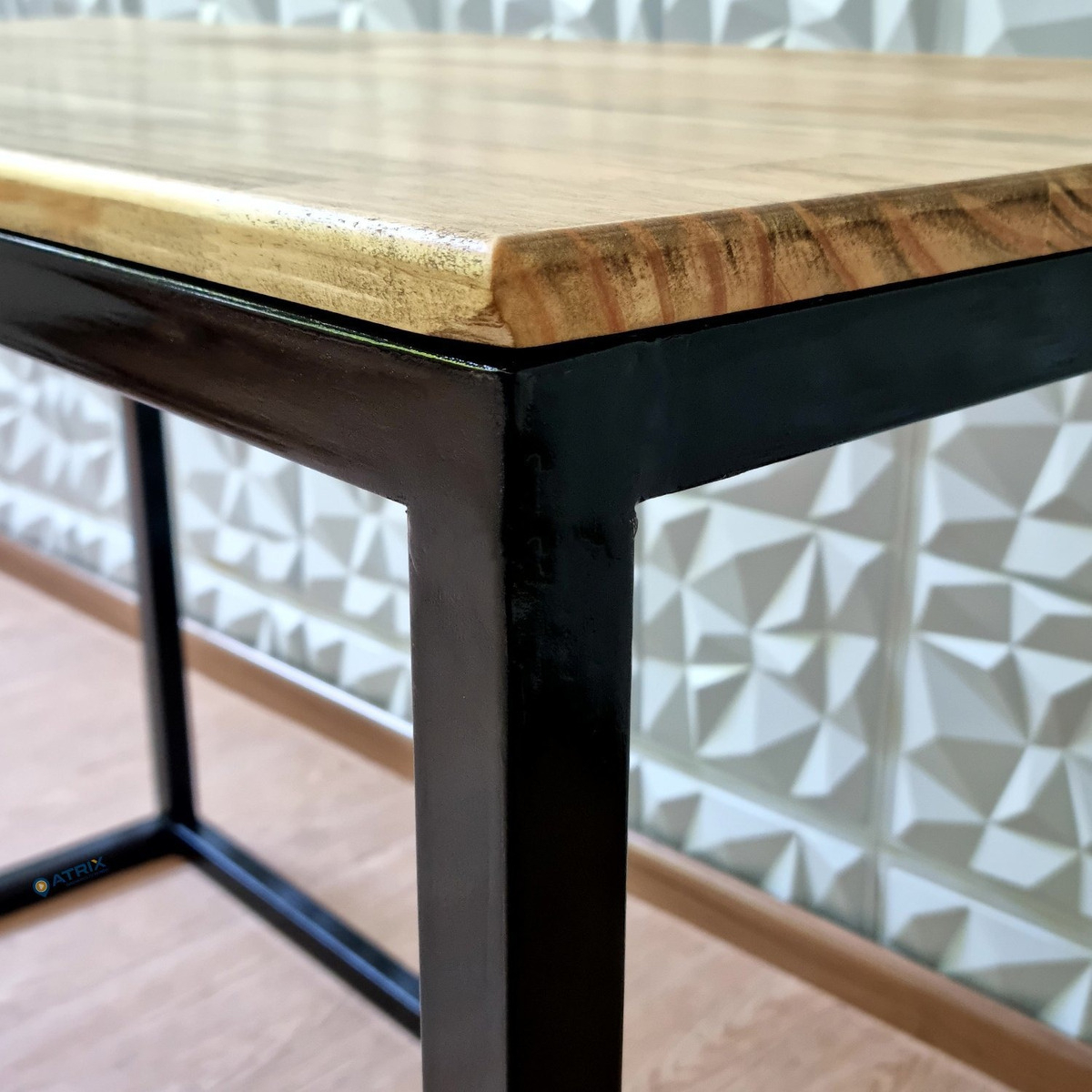 Escritorio Mesa Oficina Hogar Madera Y Hierro 1.6m Tp