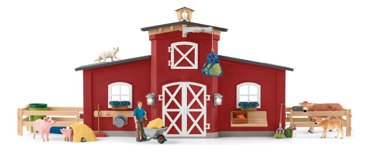 Granero Animales Granja + Accesorios Farm World Schleich Tx
