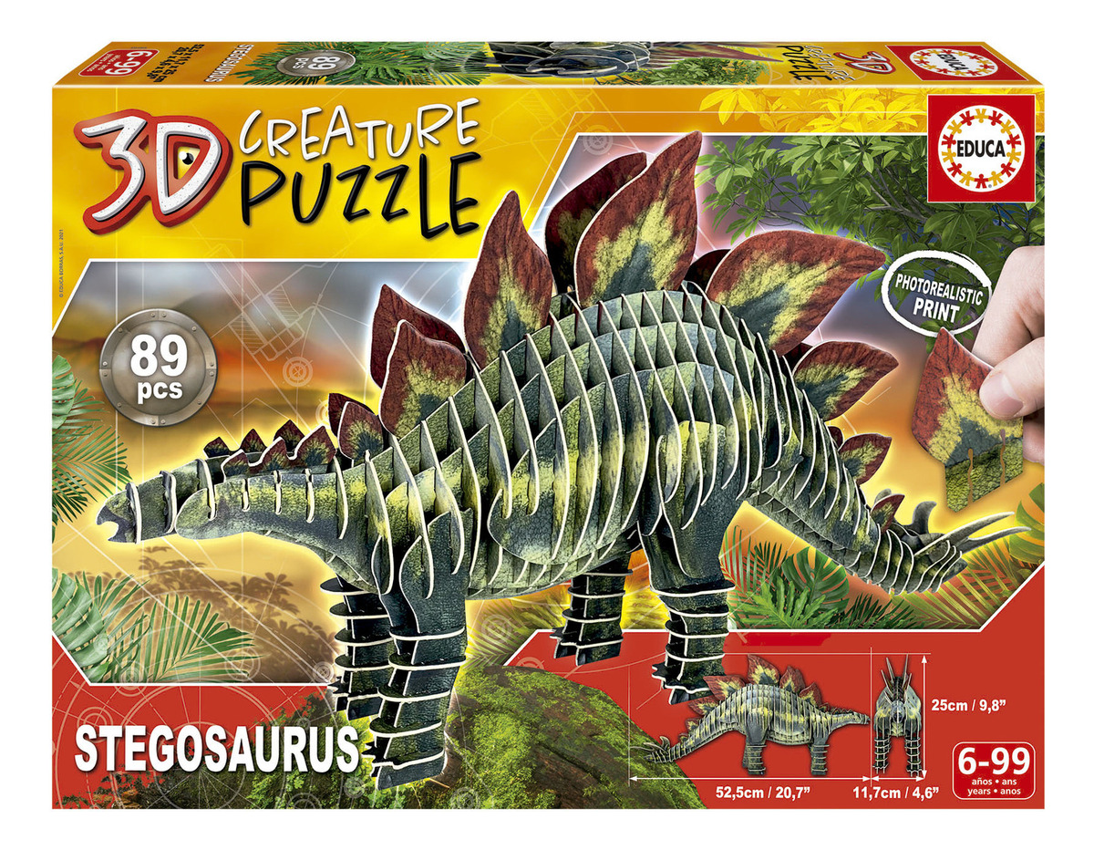 Puzzle Rompecabezas 3d Stegosaurus 89 Piezas Educa Trex