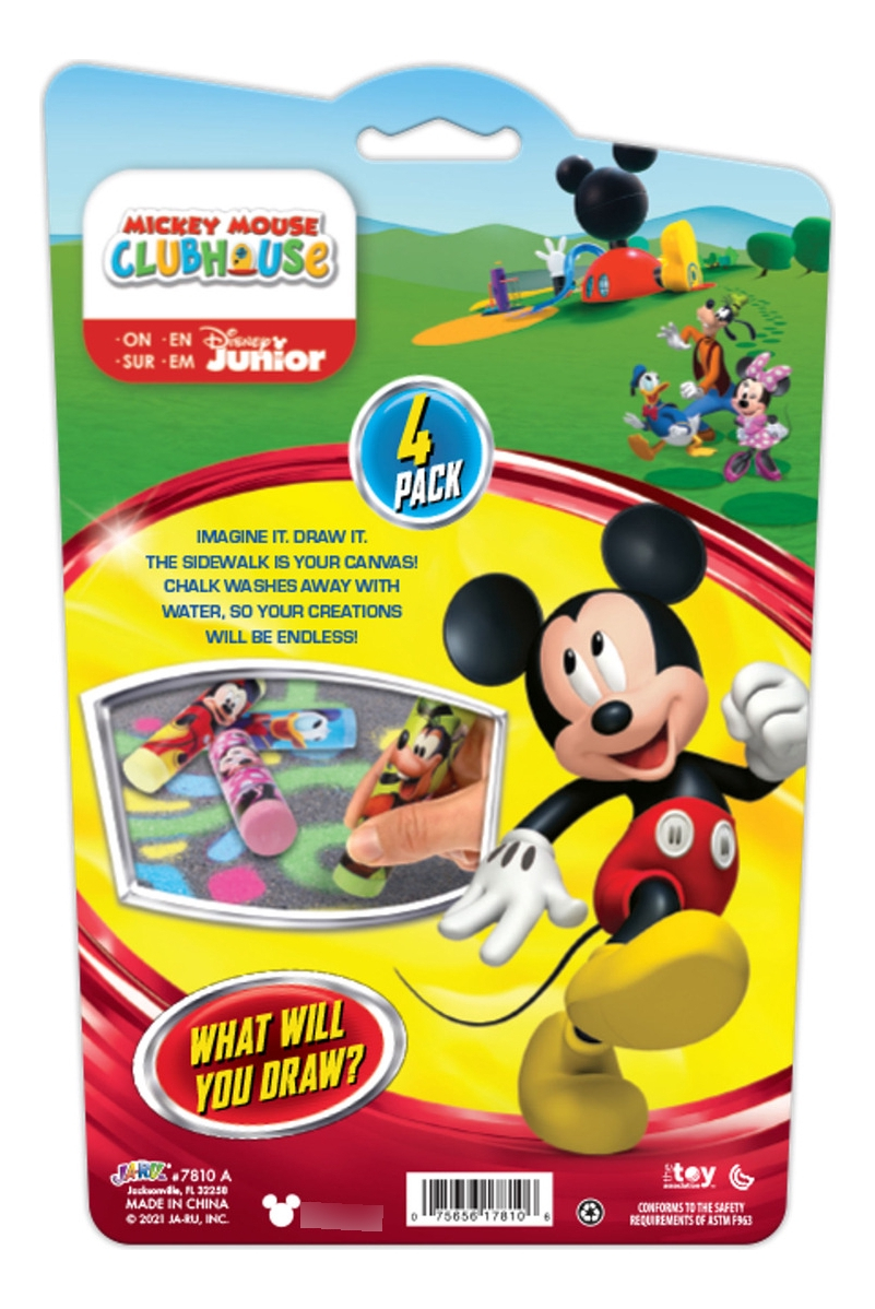 Pack 4 Tizas Disney Junior Mickey Mouse Ja Ru Infantil Trexç