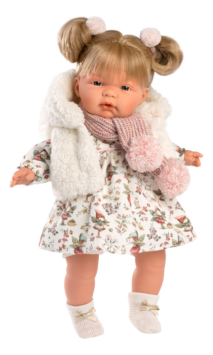 Muñeca Joelle Llorona Bebe Llorens 38cm Vestido Niña Trex