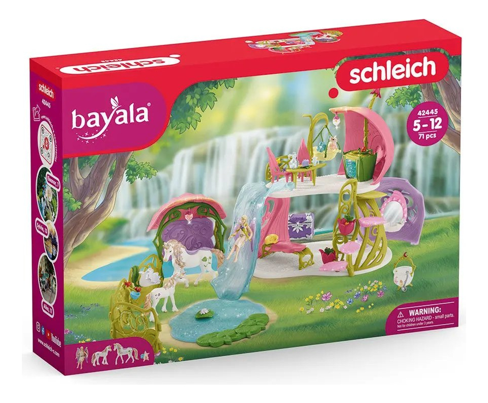 Casa Flores Reluciente Unicornios Lago Establo Schleich Trex